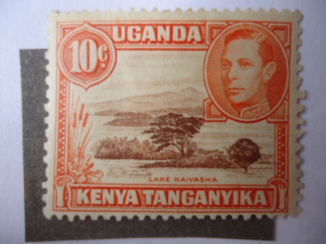 Lake Naivasha -África del Este Británica-Serie:King George VI - Uganda, Kenia, Tanganyika