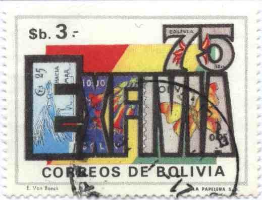 En Homenaje a la primera exposicion Filatelica boliviana 