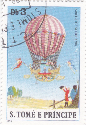 primer vuelo en globo de von LUTGENDORF 