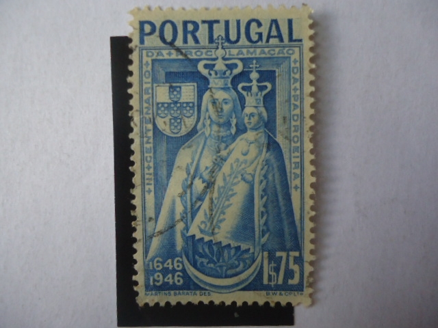 III Centenario de la Proclamación  de Padroeira, 1646-1946 - Virgen María Patrona de Portugal con el