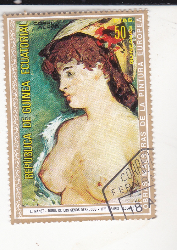 RUBIA DE LOS SENOS DESNUDOS-E.MANET 