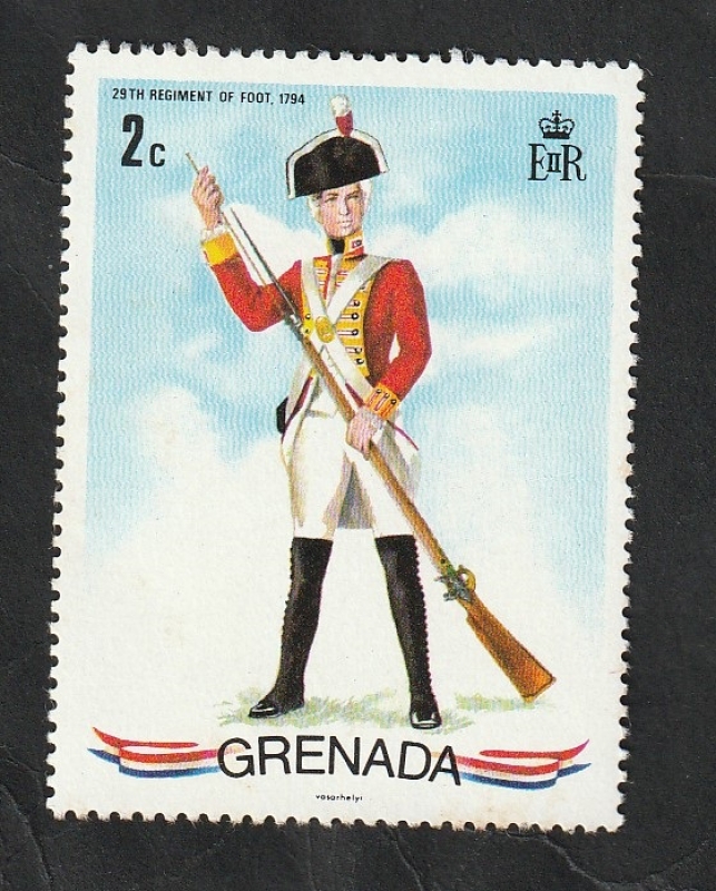 414 - Uniforme Militar, del 29 Regimiento de Infanteria 1794