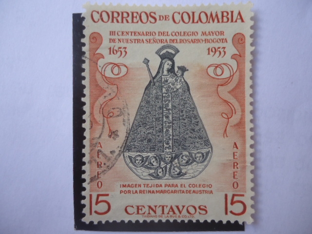 III Centenario  del Colegio Mayor de Nuestra Señora del Rosario (1653-19539-Imagen tegida para el Co