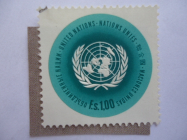 ONU (Ginebra) -Organización de las Naciones Unidas- Emblema.