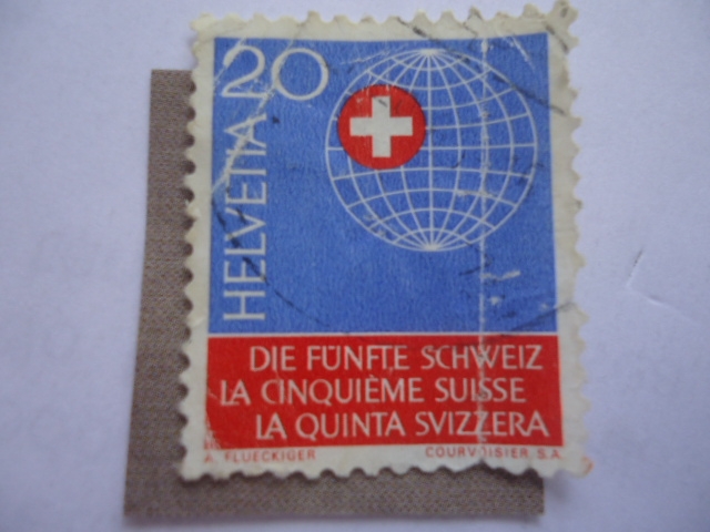 Globo con Cruz Suiza - 50 Aniversario de la Sociedad Suiza en el extranjero.