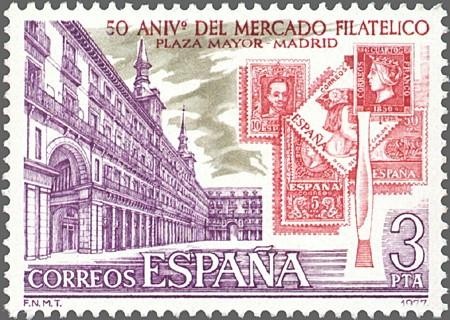 2415 - L aniversario del mercado filatélico de la Plaza Mayor