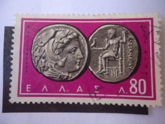 Monedas Griegas Antiguas-Zeus y Alejandro III el Grande - Alejandro Magno (356 aC-323 aC -
