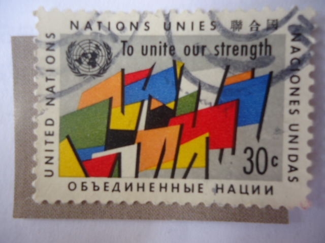 ONU de Nueva York - Organización de las Naciones Unidas - Banderas de Colores.