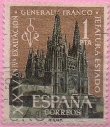 Catedral d´Burgos y Victor d´General Franco