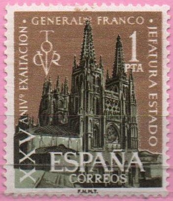 Catedral d´Burgos y Victor d´General Franco