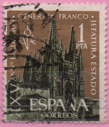 Catedral d´Burgos y Victor d´General Franco