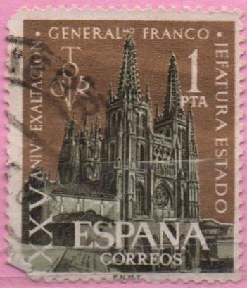 Catedral d´Burgos y Victor d´General Franco