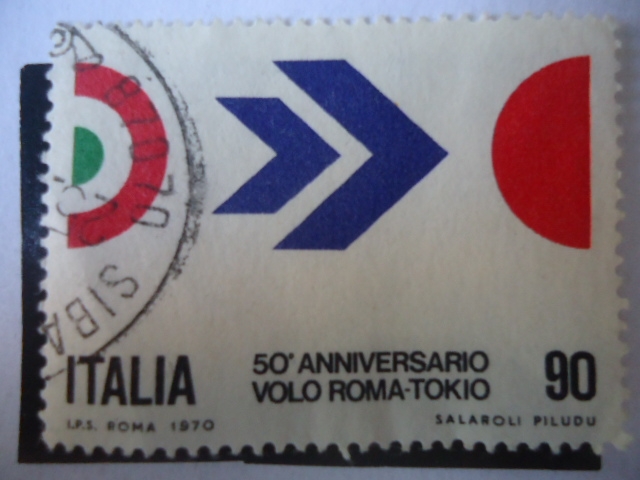 Vuelo Roma-Tokio - 50 Aniversario.