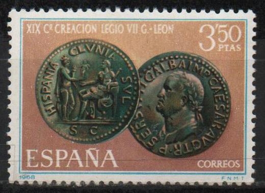 XIX Centenario d´l´Legio VII Gemina, fundadora d´Leon (Moneda d´Galba)