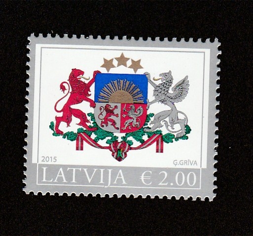 Escudo de Letonia, margen de plata