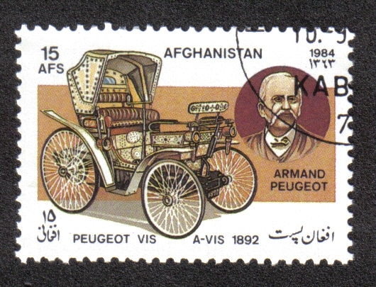 Automóviles, Peugeot vis-à-vis (1892) y Armand Peugeot