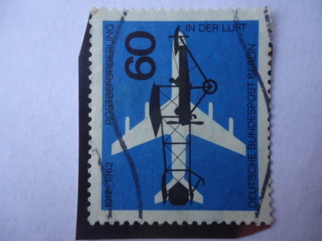 Alemania,Berlín - 50 Años de Transporte de Correo Aéreo - 1912-1962. Aéreo Nave a Reacción
