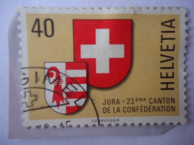 Escudo de Armas de Jura y Suiza - Jura-23éme Canton de la Confédération