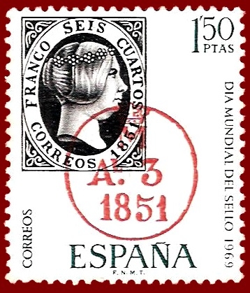 Edifil 1922 Día mundial del sello 1969 1,50 NUEVO