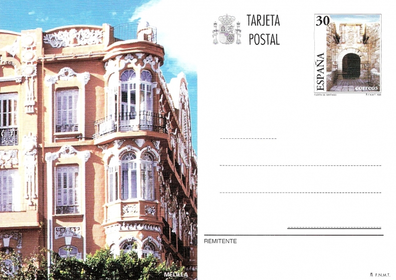 Edifil Entero postal 159 Melilla 30 NUEVO