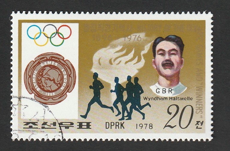 1501 C - Wyndham Hakswelle, atletismo, Medalla de oro en las Olimpiadas de Londres 1908