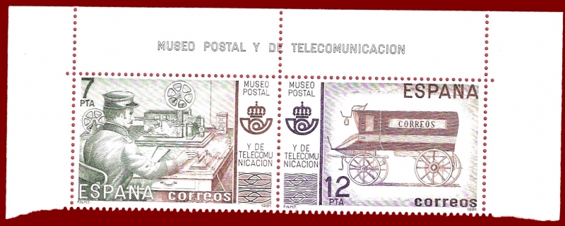 Edifil 2637 - 2638 Museo postal 7/12 NUEVO