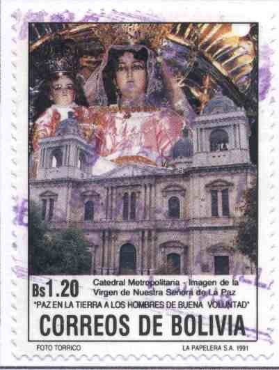 Catedral de La Paz con la Virgen