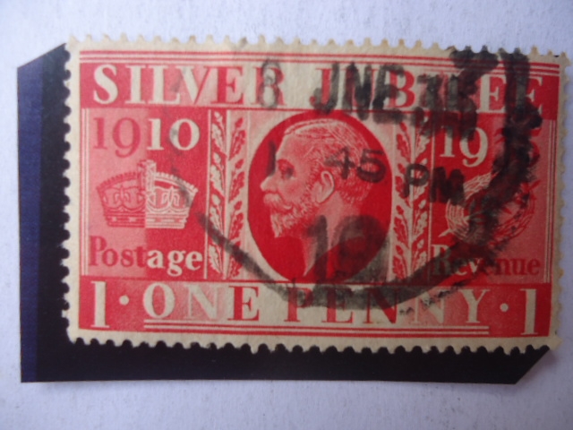 Silver Jubilee-Bodas de Plata, 1910-1935-King George V. - One penny- Postage Revenue.