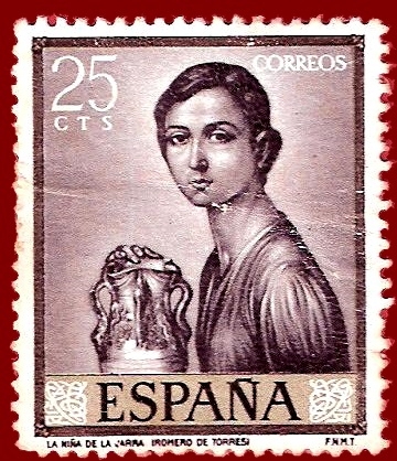 Edifil 1657 La niña de la jarra (Romero de Torres) 0,25