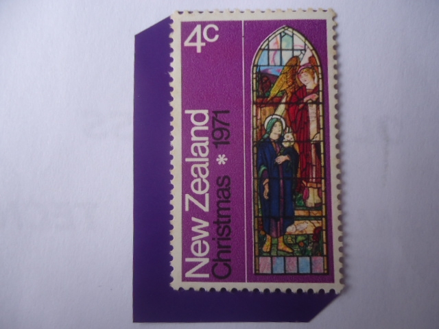 Anunciación - Vitrales  St. Iglesia de Luke-  Navidad 1971.