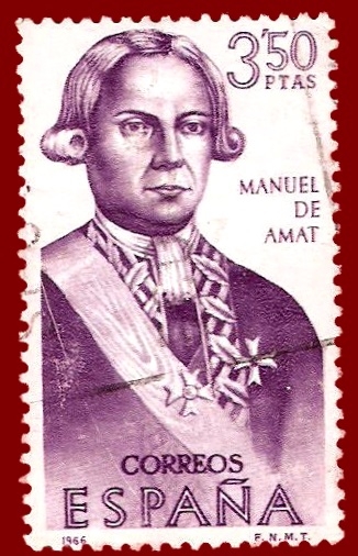 Edifil 1756 Manuel de Amat 3,50