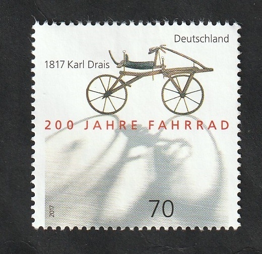 3105 - Bicentenario de la creación de la bicicleta por Karl Drais