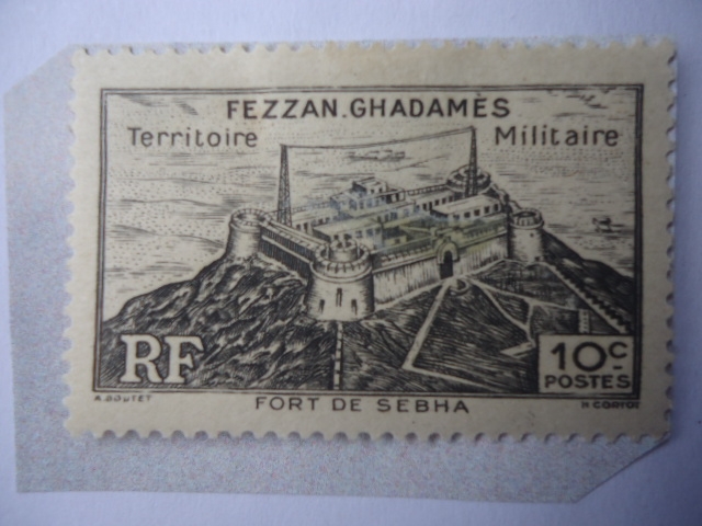 Francia,Colonias y Territorios- Fort de Sebha- Serie: Fezzan-(Fortaleza de  Sebha - Ghadames. 