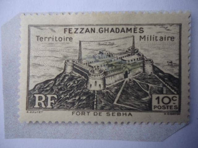 Francia,Colonias y Territorios- Fort de Sebha- Serie: Fezzan-(Fortaleza de  Sebha - Ghadames. 