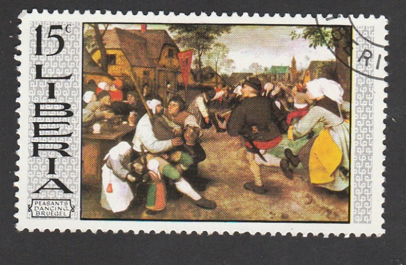 Campesinos bailando por Bruegel