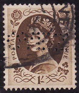 Isabel II-Impuesto postal-Perforado