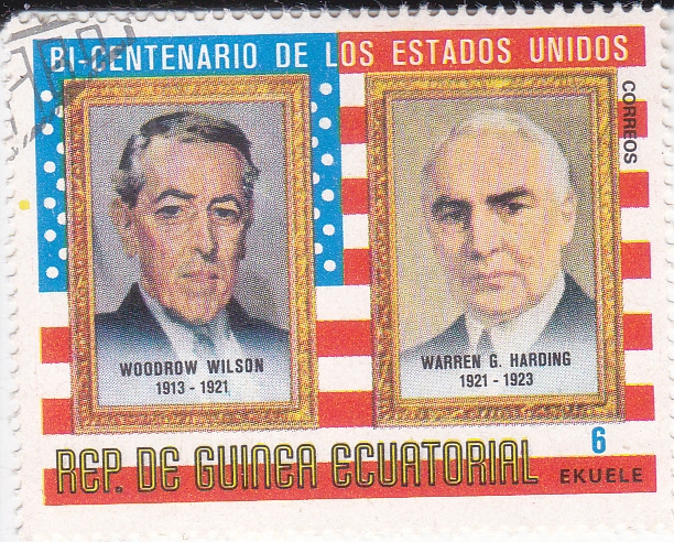 WOODROW WILSON- WARREN G.HARDING. BI-CENTENARIO DE LOS ESTADOS UNIDOS