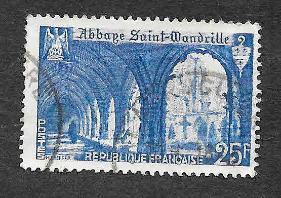 623 - Claustro de la Abadía de Saint-Wandrille