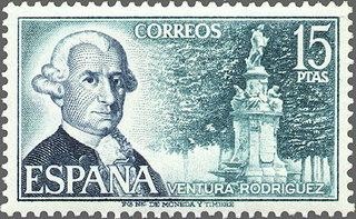 2119 - Personajes españoles - Ventura Rodríguez (1717-1785) y Fuente de Apolo