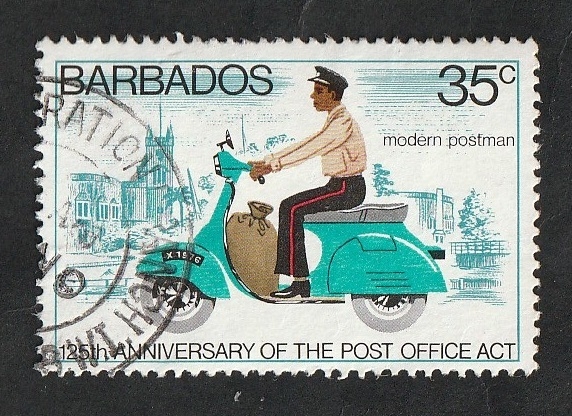 418 - 125 Anivº del Servico Postal, cartero en moto