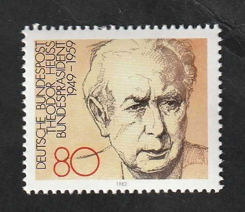 988 - Theodor Heuss, Presidente de la República Federal de Alemania 