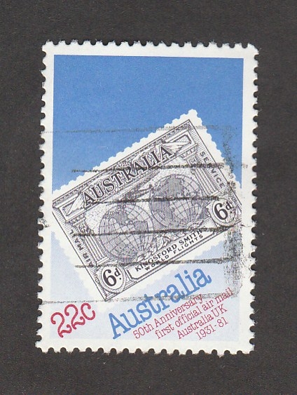 50 Aniv. del 1er. correoo Australia-UK