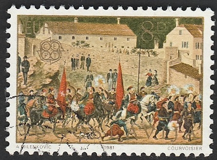 1769 - Europa Cept, Folklore, pintura de Nikola Arsenovic