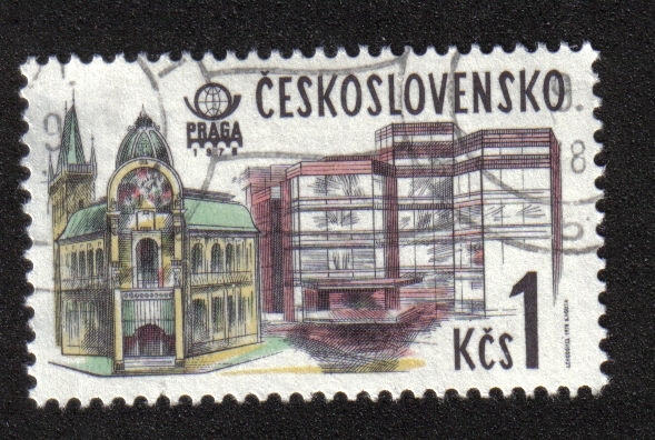 Exposición de sellos PRAGA 1978, Arquitectura de Praga.