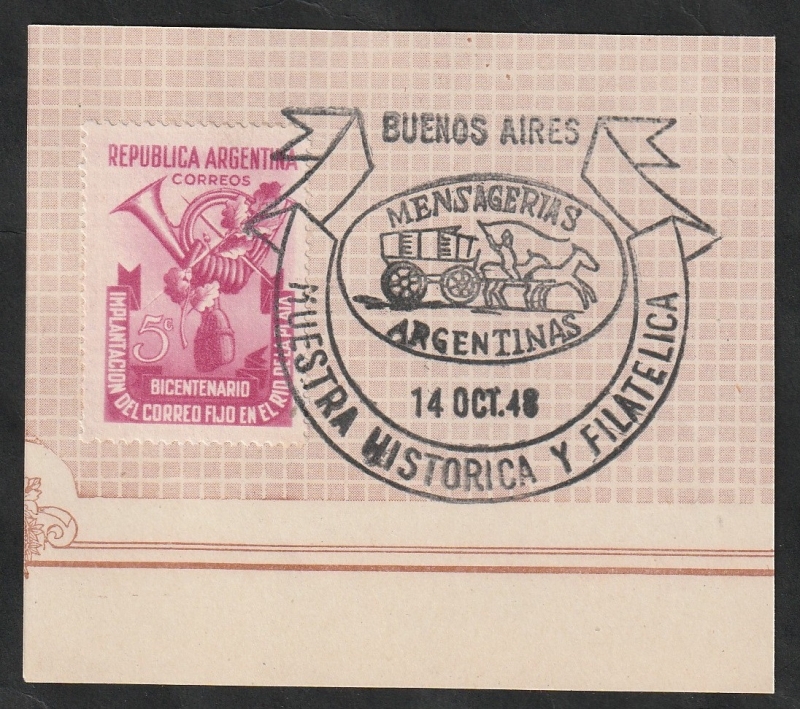 497 - 200 Anivº del servicio de correos en Río de la Plata