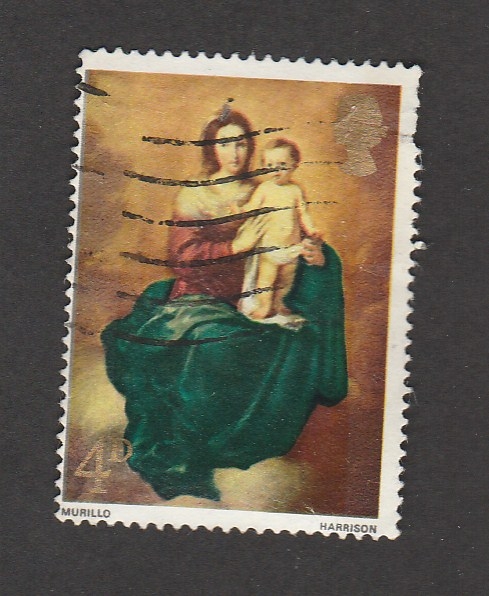 Madonna con Niño por Murillo
