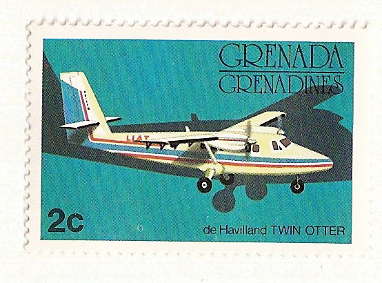 Grenada Grenadinas. Avion De Havilland Twin Otter.