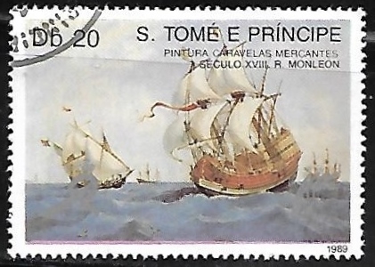 Veleros - Merchant Ships at Sea, 18th Century