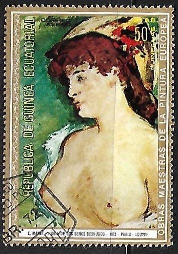 E. Manet : Blond Woman with Bare Breasts