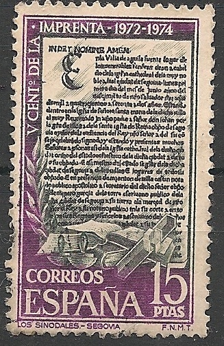 V Centenario de la Imprenta. ED 2166